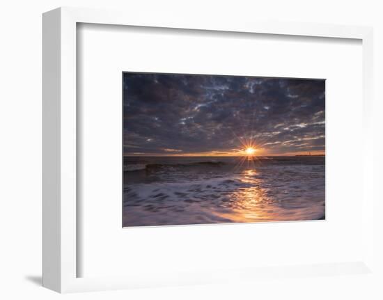 USA, New Jersey, Cape May National Seashore. Sunset on seashore.-Jaynes Gallery-Framed Photographic Print