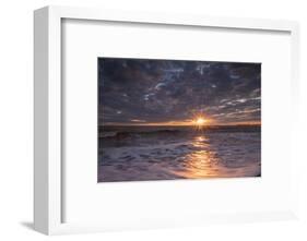 USA, New Jersey, Cape May National Seashore. Sunset on seashore.-Jaynes Gallery-Framed Photographic Print