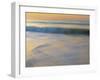 USA, New Jersey, Cape May National Seashore. Wave on beach at sunrise.-Jaynes Gallery-Framed Photographic Print