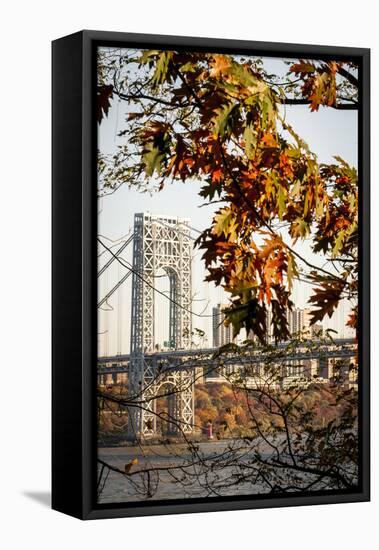 USA, New Jersey, Hudson River Basin, View of George Washington Bridge-Alison Jones-Framed Stretched Canvas