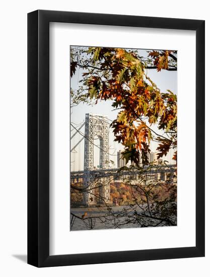 USA, New Jersey, Hudson River Basin, View of George Washington Bridge-Alison Jones-Framed Photographic Print