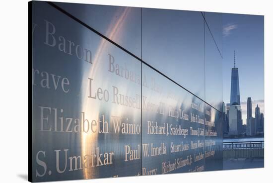 USA, New Jersey, Jersey City, Liberty State Park, 9-11 Memorial-Walter Bibikow-Stretched Canvas