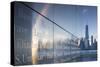 USA, New Jersey, Jersey City, Liberty State Park, 9-11 Memorial-Walter Bibikow-Stretched Canvas