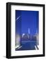 USA, New Jersey, Jersey City, Liberty State Park, View Through 9/11 Memorial, Empty Sky-Walter Bibikow-Framed Photographic Print