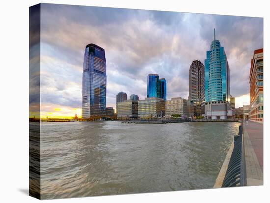 USA, New Jersey, Jersey City on the Hudson River-Alan Copson-Stretched Canvas