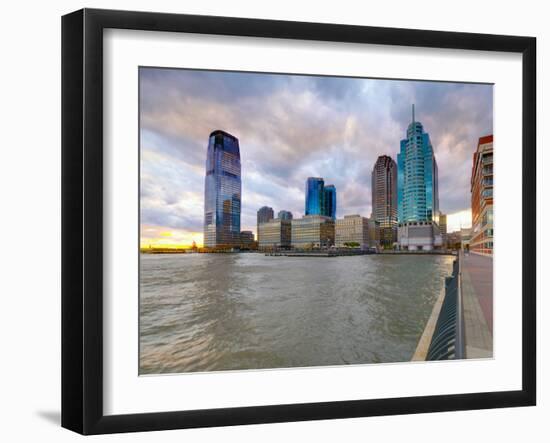 USA, New Jersey, Jersey City on the Hudson River-Alan Copson-Framed Photographic Print