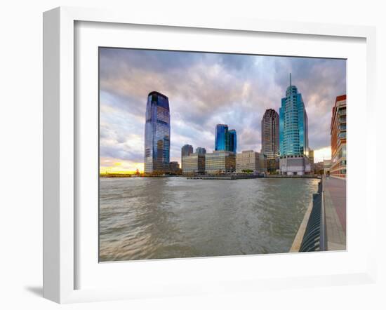 USA, New Jersey, Jersey City on the Hudson River-Alan Copson-Framed Photographic Print