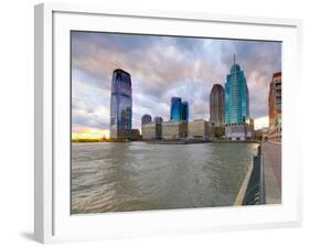 USA, New Jersey, Jersey City on the Hudson River-Alan Copson-Framed Photographic Print