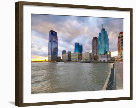 USA, New Jersey, Jersey City on the Hudson River-Alan Copson-Framed Photographic Print