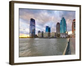 USA, New Jersey, Jersey City on the Hudson River-Alan Copson-Framed Photographic Print