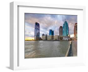 USA, New Jersey, Jersey City on the Hudson River-Alan Copson-Framed Photographic Print