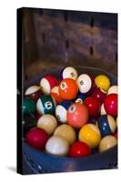 USA, New Jersey, Lambertville, Antique Billiard Balls-Walter Bibikow-Stretched Canvas