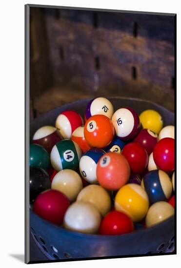 USA, New Jersey, Lambertville, Antique Billiard Balls-Walter Bibikow-Mounted Photographic Print