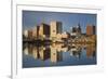 USA, New Jersey, Newark, City Skyline from Passaic River, Morning-Walter Bibikow-Framed Photographic Print
