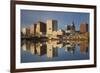 USA, New Jersey, Newark, City Skyline from Passaic River, Morning-Walter Bibikow-Framed Photographic Print