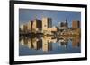 USA, New Jersey, Newark, City Skyline from Passaic River, Morning-Walter Bibikow-Framed Photographic Print