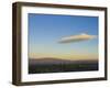 USA, New Mexico, Albuquerque, Skyline, Sandia Mountains and Lenticular Cloud-Alan Copson-Framed Photographic Print