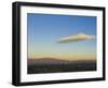 USA, New Mexico, Albuquerque, Skyline, Sandia Mountains and Lenticular Cloud-Alan Copson-Framed Photographic Print