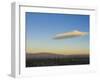 USA, New Mexico, Albuquerque, Skyline, Sandia Mountains and Lenticular Cloud-Alan Copson-Framed Photographic Print