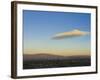 USA, New Mexico, Albuquerque, Skyline, Sandia Mountains and Lenticular Cloud-Alan Copson-Framed Photographic Print