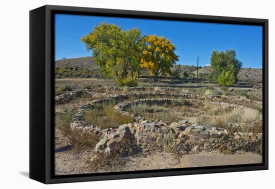 USA, New Mexico, Aztec Ruins National Monument, West Ruin, Small Kivas-Bernard Friel-Framed Stretched Canvas