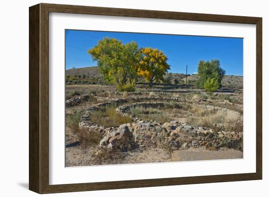 USA, New Mexico, Aztec Ruins National Monument, West Ruin, Small Kivas-Bernard Friel-Framed Photographic Print