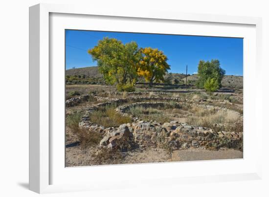 USA, New Mexico, Aztec Ruins National Monument, West Ruin, Small Kivas-Bernard Friel-Framed Photographic Print