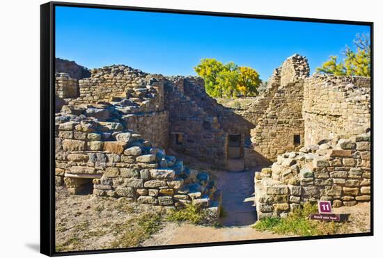 USA, New Mexico, Aztec Ruins National Monument, West Ruin.-Bernard Friel-Framed Stretched Canvas