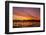 USA, New Mexico, Bosque del Apache National Wildlife Refuge. Sunset on bird flock in water.-Jaynes Gallery-Framed Photographic Print