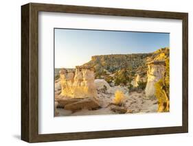 USA, New Mexico, Ojito Wilderness. Eroded desert rocks.-Jaynes Gallery-Framed Photographic Print