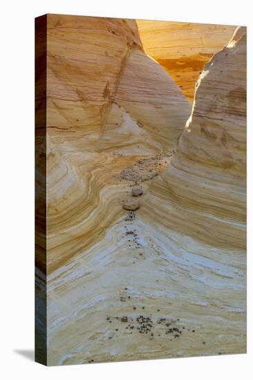 USA, New Mexico, Ojito Wilderness. Eroded desert rocks.-Jaynes Gallery-Stretched Canvas
