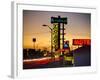 USA, New Mexico, Route 66, Gallup, Motel Signs-Alan Copson-Framed Photographic Print