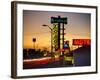 USA, New Mexico, Route 66, Gallup, Motel Signs-Alan Copson-Framed Photographic Print