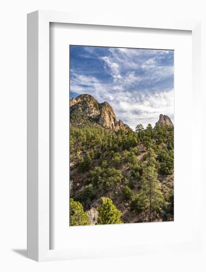 USA, New Mexico, Sandia Mountains. Mountain and forest landscape.-Jaynes Gallery-Framed Photographic Print