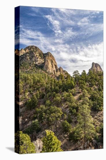 USA, New Mexico, Sandia Mountains. Mountain and forest landscape.-Jaynes Gallery-Stretched Canvas