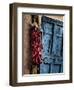 USA, New Mexico, Taos, Gate and Ristra-Ann Collins-Framed Photographic Print