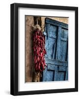 USA, New Mexico, Taos, Gate and Ristra-Ann Collins-Framed Photographic Print