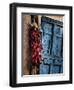 USA, New Mexico, Taos, Gate and Ristra-Ann Collins-Framed Photographic Print