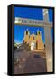 USA, New Mexico, Taos. San Francisco de Asis adobe church.-Fred Lord-Framed Stretched Canvas