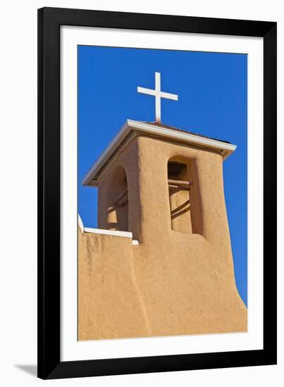 USA, New Mexico, Taos. Top of San Francisco de Asis adobe church.-Fred Lord-Framed Photographic Print