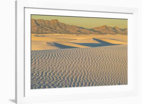 USA, New Mexico, White Sands National Monument. Sunset on Desert-Jaynes Gallery-Framed Photographic Print