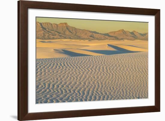 USA, New Mexico, White Sands National Monument. Sunset on Desert-Jaynes Gallery-Framed Photographic Print