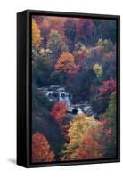 USA, New York, Adirondack Mountains. Autumn Trees and Waterfalls-Jaynes Gallery-Framed Stretched Canvas