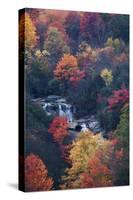 USA, New York, Adirondack Mountains. Autumn Trees and Waterfalls-Jaynes Gallery-Stretched Canvas