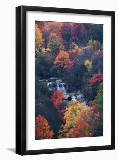 USA, New York, Adirondack Mountains. Autumn Trees and Waterfalls-Jaynes Gallery-Framed Photographic Print