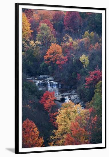 USA, New York, Adirondack Mountains. Autumn Trees and Waterfalls-Jaynes Gallery-Framed Premium Photographic Print