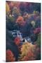 USA, New York, Adirondack Mountains. Autumn Trees and Waterfalls-Jaynes Gallery-Mounted Premium Photographic Print