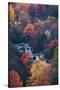 USA, New York, Adirondack Mountains. Autumn Trees and Waterfalls-Jaynes Gallery-Stretched Canvas