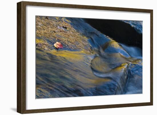 USA, New York, Adirondack Mountains. Reflections in Buttermilk Falls-Jaynes Gallery-Framed Photographic Print