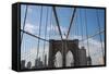 USA, New York, Brooklyn Bridge-Samuel Magal-Framed Stretched Canvas